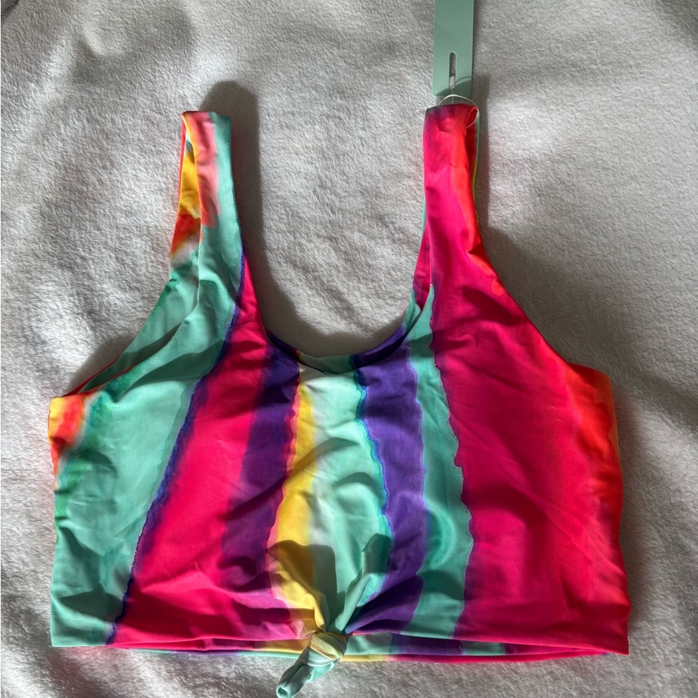 Colorful Striped Crop Top
